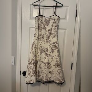 Dressbarn Ivory and Chocolate Dress